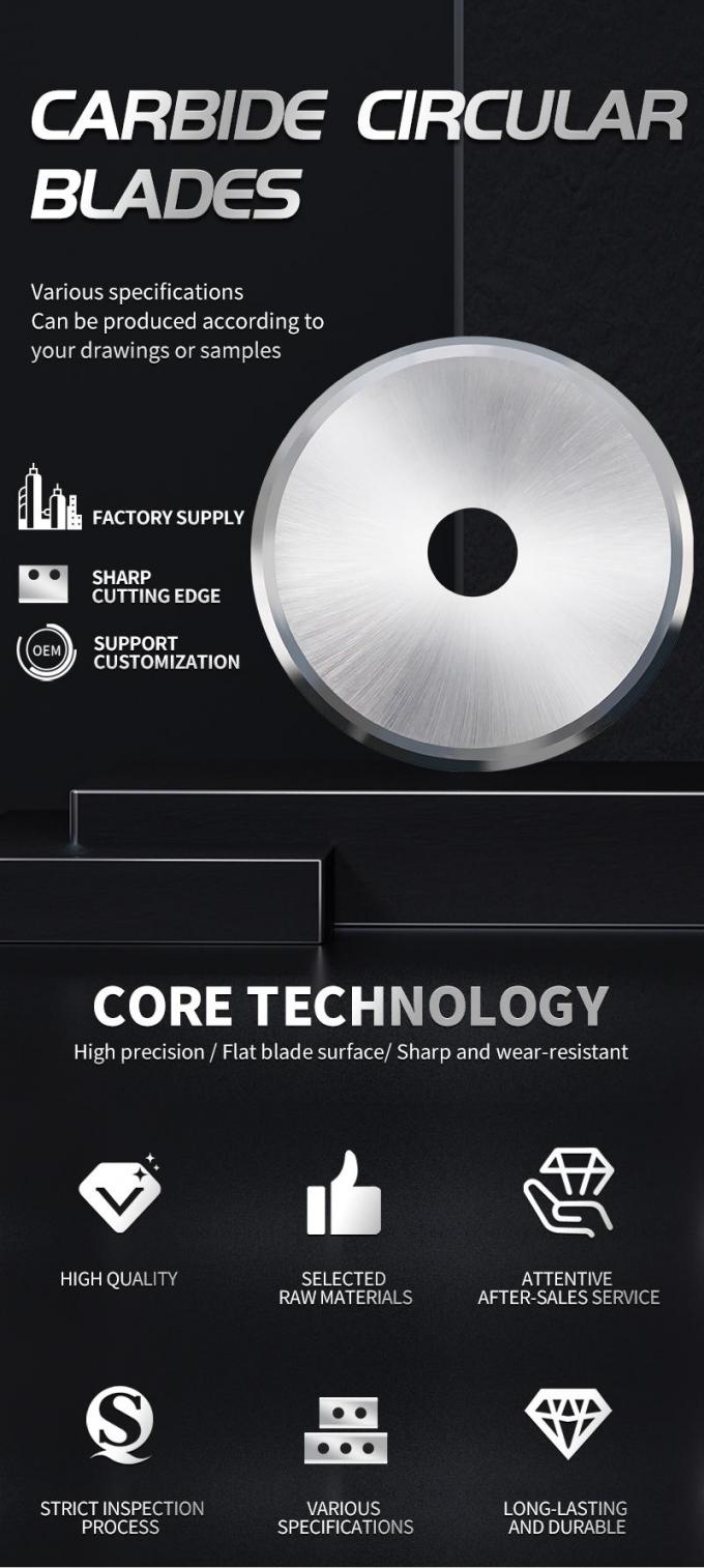 OEM / ODM Circular Knife Slitting Gummed Tape Paper Tube Cutting Round Blade 3