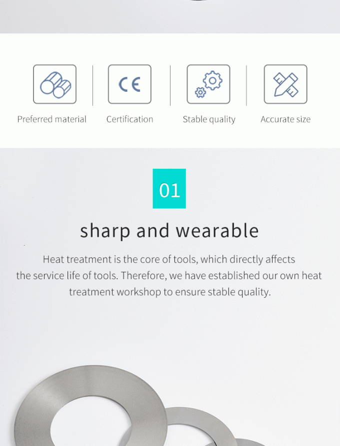 High Precision Cutting 130mm Industrial Paper Roll Tape Slitting Machine Knives Circular Blade Slitting Knife 0