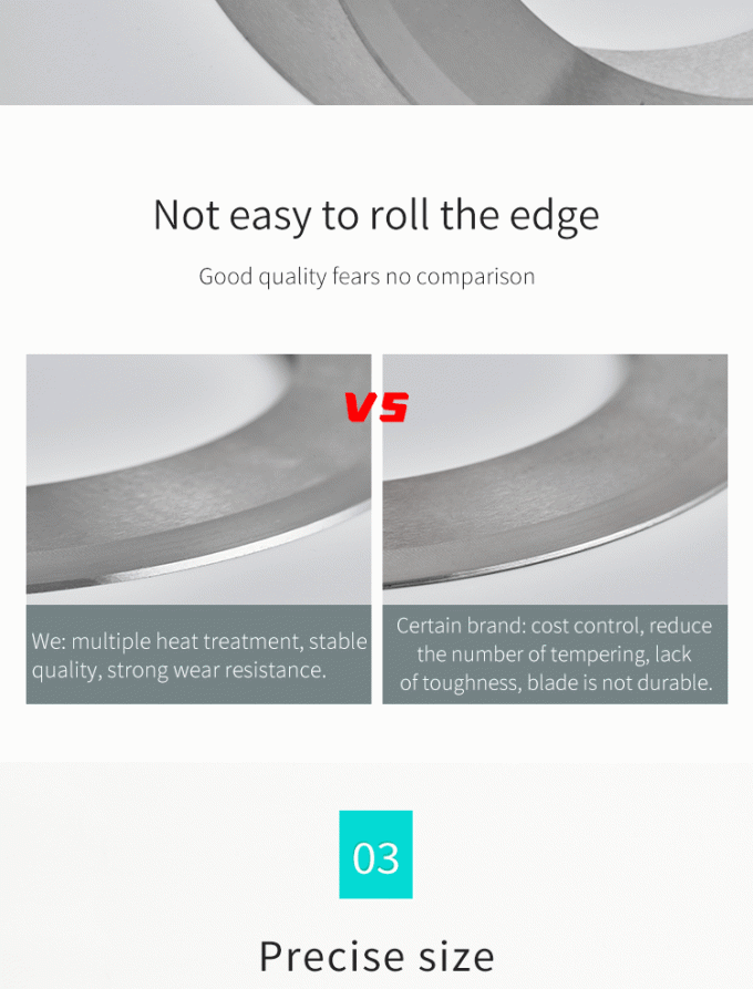 High Precision Cutting 130mm Industrial Paper Roll Tape Slitting Machine Knives Circular Blade Slitting Knife 3