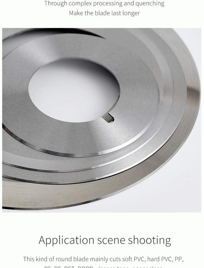 High Precision Cutting 130mm Industrial Paper Roll Tape Slitting Machine Knives Circular Blade Slitting Knife 7